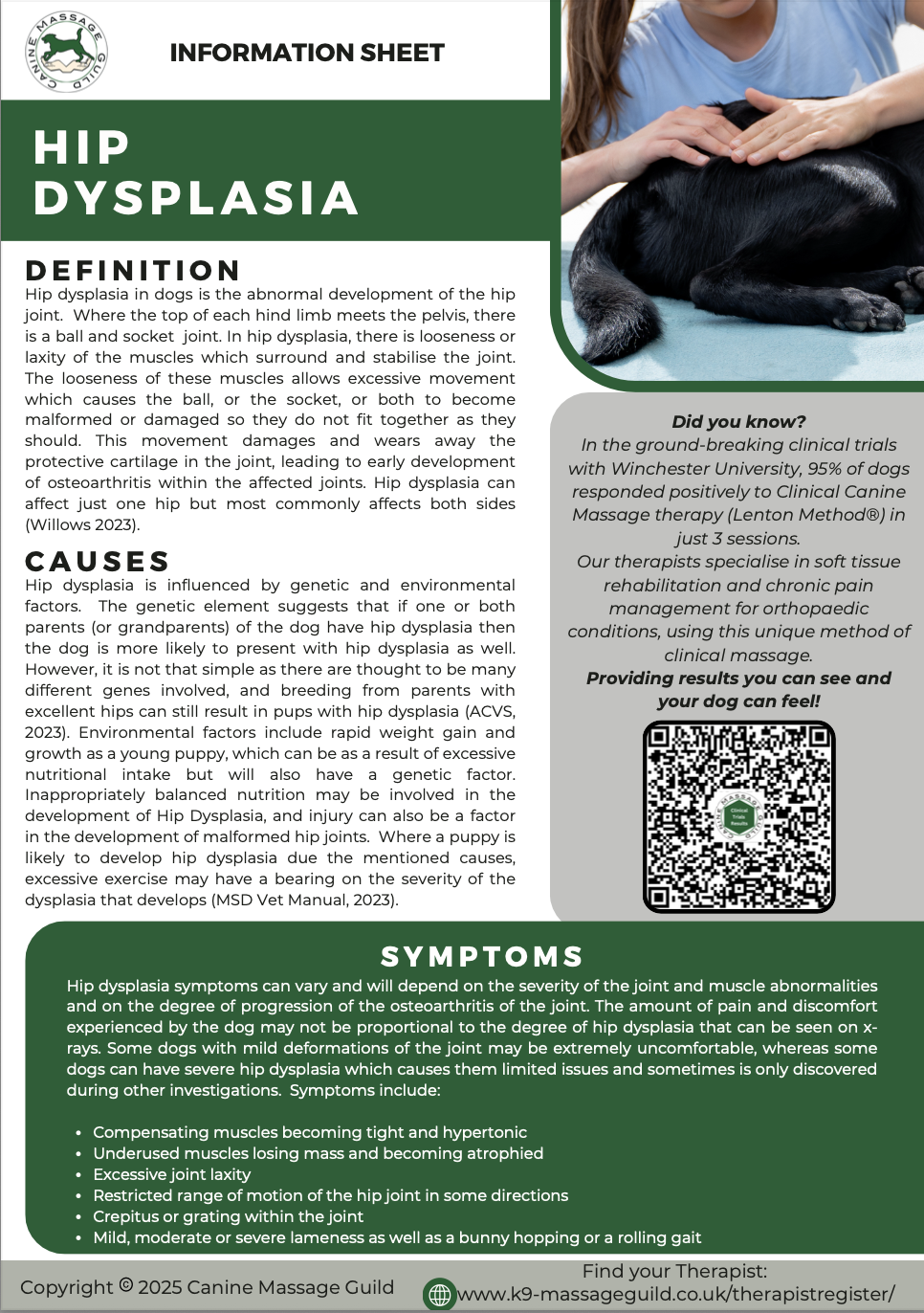 IS Hip Dysplasia Canine Massage Overview HIp Dysplasia